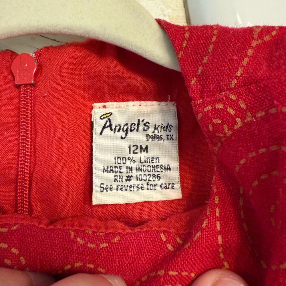 Red Linen Dress - Picture 3 of 3